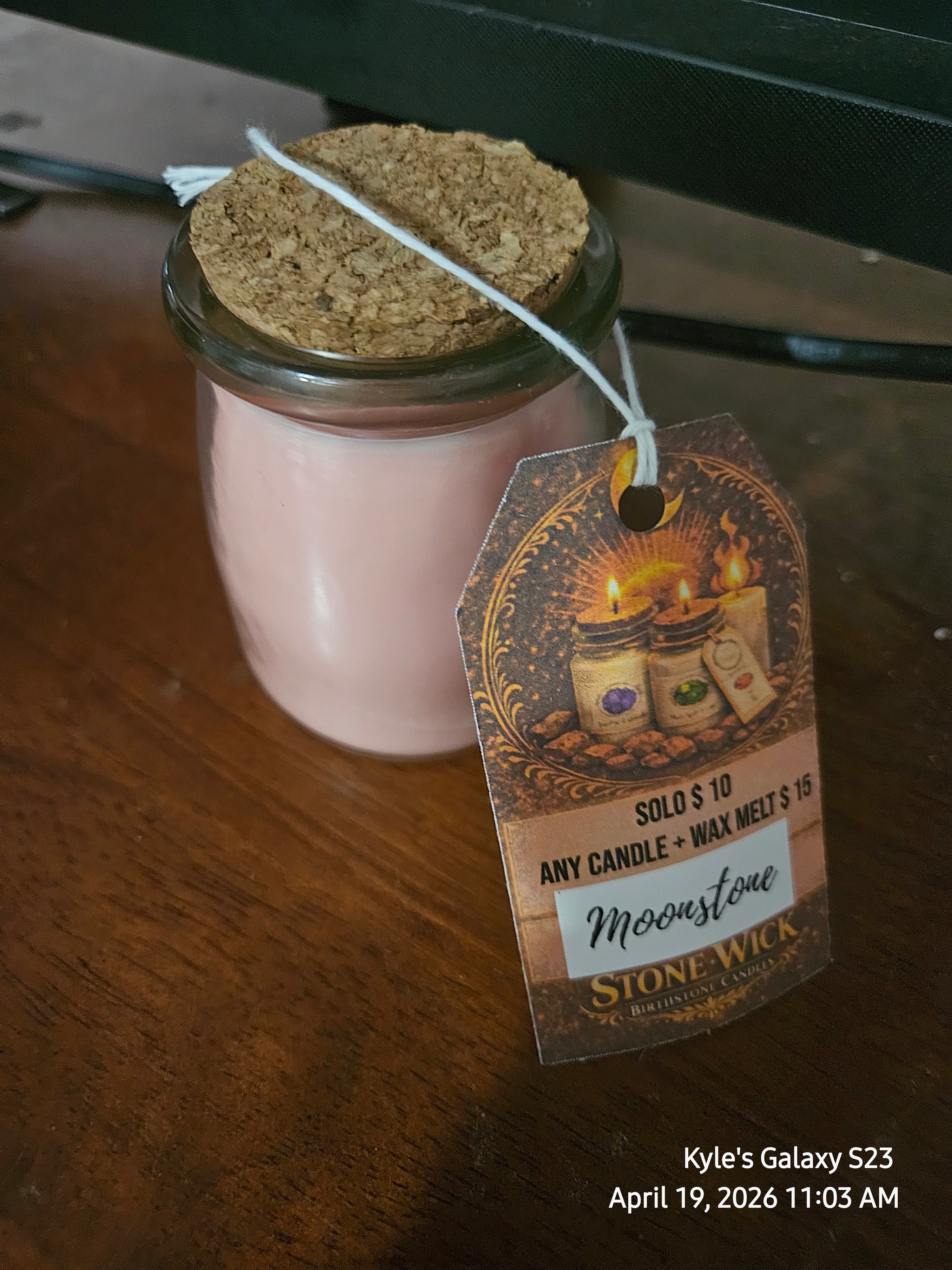 Moonstone Candle