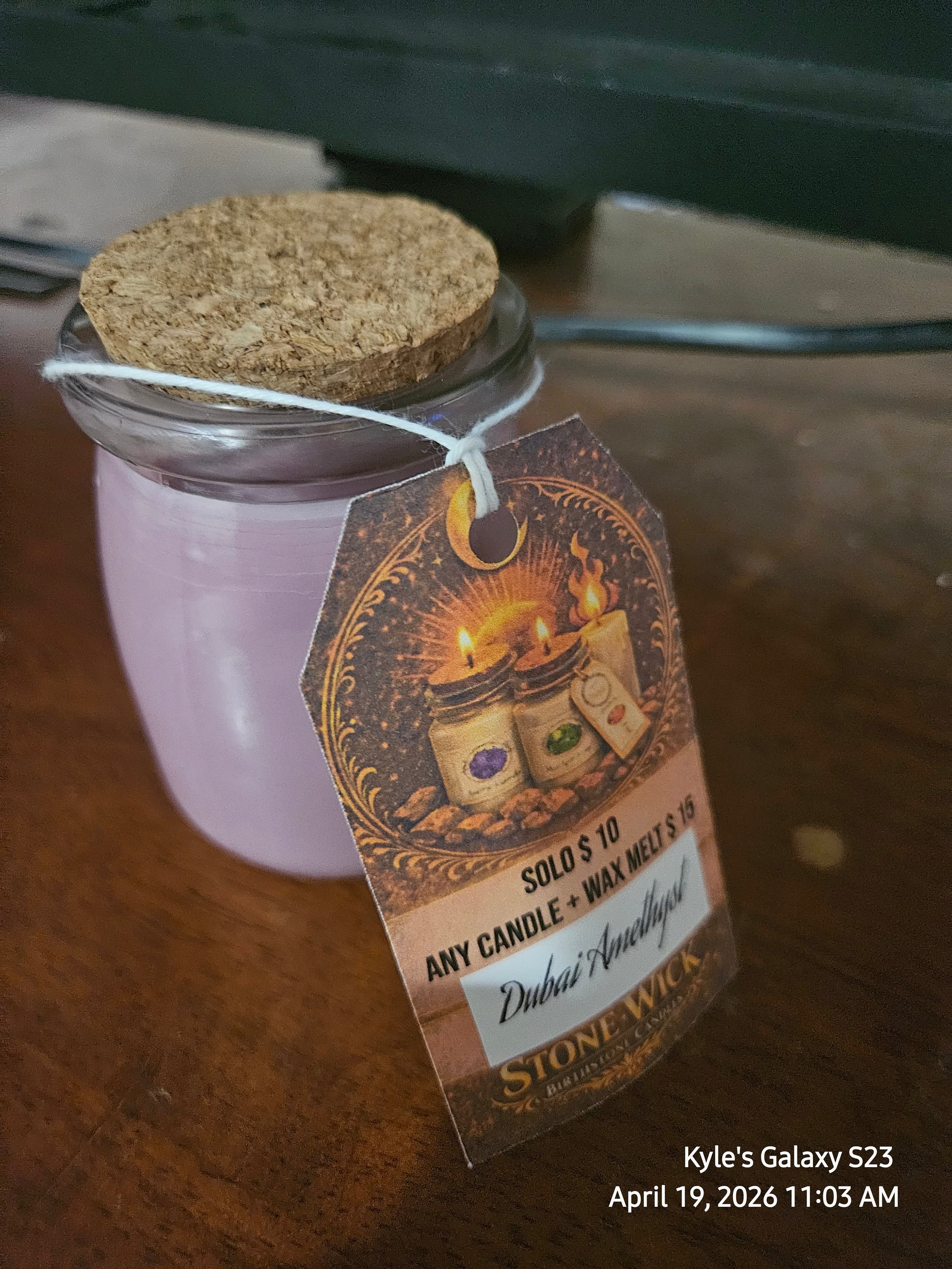 Dubai Amethyst Candle